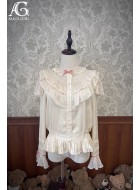 Alice Girl Little Bear Doll Wall V Neck Long Sleeve Blouse(8th Pre-Order/Full Payment Without Shipping)